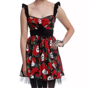 Day Of The Dead Lace-Up Dress